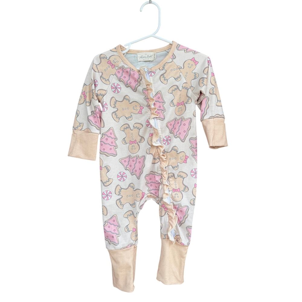 Marie Nicole Clothing Gingerbread Forest Sleeper Pajamas 6-12 Months